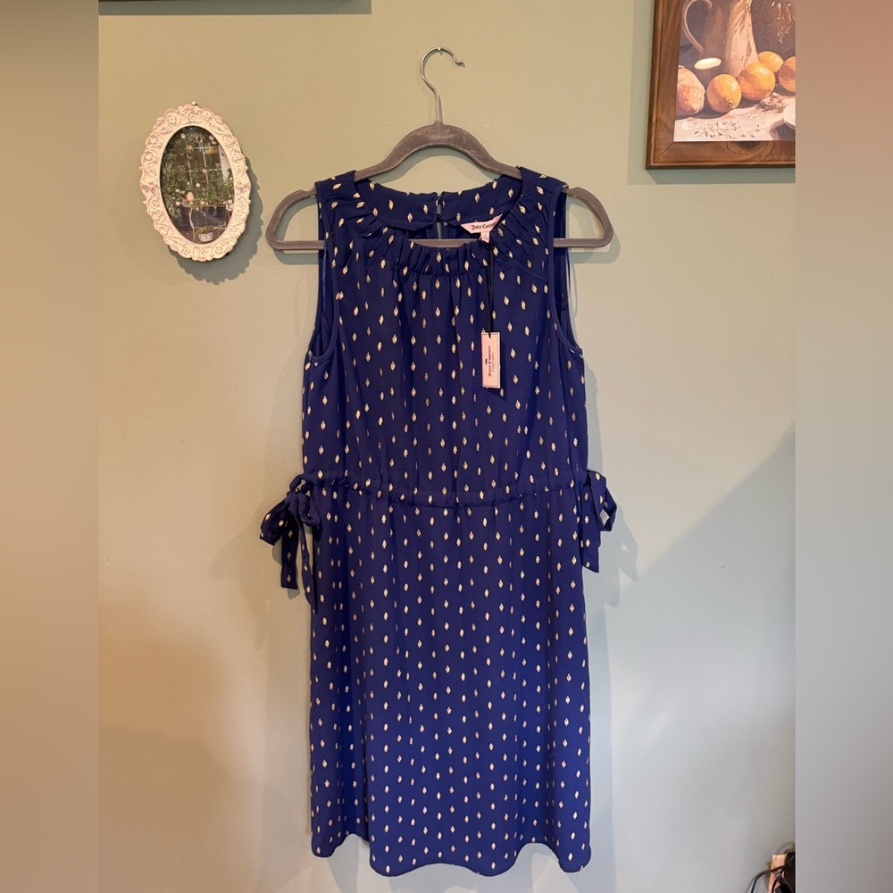 JUICY COUTURE tank dress with gold shimmer polka dots - Picture 9 of 14